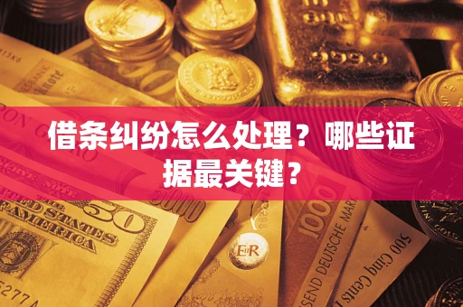 北京借条纠纷怎么处理？哪些证据最关键？