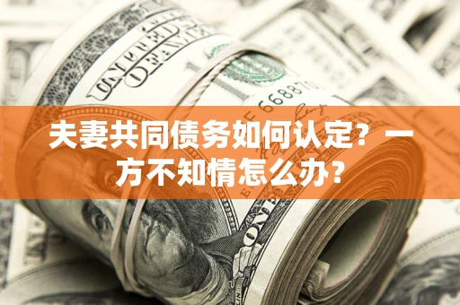 北京夫妻共同债务如何认定？一方不知情怎么办？