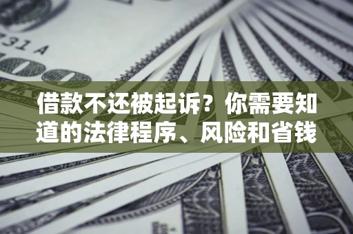 北京借款不还被起诉？你需要知道的法律程序、风险和省钱技巧